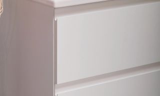 Тумба под раковину Armadi Art Capolda 85см белый + белая ручка 849-085-W